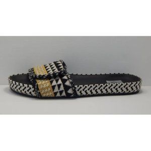 DV Women's Yellow Annalyse Woven Slide Sandals